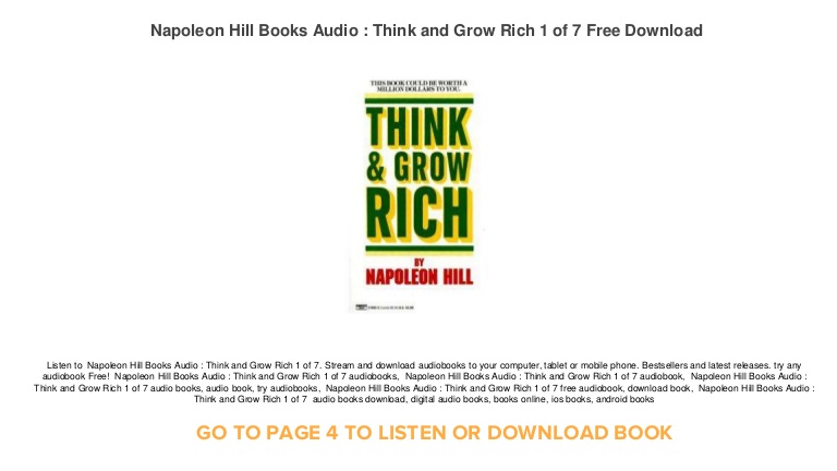 think and grow rich free download pdf